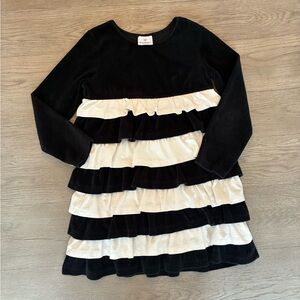 Hanna Andersson Black and White Ruffle Dress